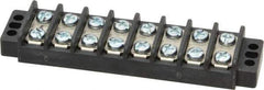 Ideal - 8 Poles, 300 Volt, 30 Amp, -40 to 266°F, Polyester Thermoplastic, Polyester Thermoplastic Multipole Terminal Block - Zinc Plated Steel, 22 to 12 AWG Compatibility, 0.56 Inch High - Eagle Tool & Supply