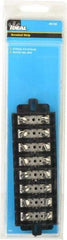 Ideal - 8 Poles, 600 Volt, 60 Amp, -40 to 266°F, Polyester Thermoplastic, Polyester Thermoplastic Multipole Terminal Block - Nickle Plated Brass, 22 to 6 AWG Compatibility, 1-1/4 Inch High - Eagle Tool & Supply