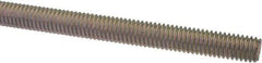 Value Collection - #10-32 UNF (Fine), 6' Long, Low Carbon Steel Threaded Rod - Zinc-Plated Finish, Right Hand Thread - Eagle Tool & Supply