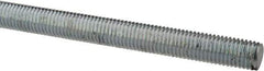 Made in USA - 5/16-24 UNF (Fine), 6' Long, Low Carbon Steel Threaded Rod - Zinc-Plated Finish, Right Hand Thread - Eagle Tool & Supply