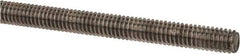 Made in USA - 1/2-20 UNF (Fine), 6' Long, Low Carbon Steel Threaded Rod - Zinc-Plated Finish, Right Hand Thread - Eagle Tool & Supply