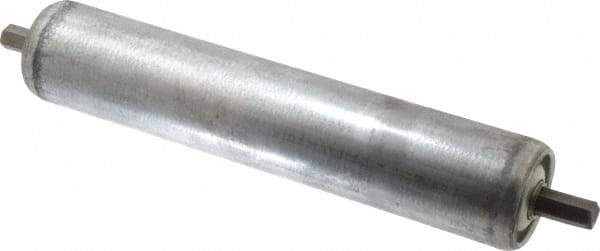 Made in USA - Replacement Conveyor Roller for 10 Inches Between Frame - 1.9 Inch Diameter, 7/16 Inch Axle, Galvanized Steel Finish, 16 Gage - Eagle Tool & Supply
