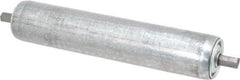 Made in USA - Replacement Conveyor Roller for 10 Inches Between Frame - 1.9 Inch Diameter, 7/16 Inch Axle, Galvanized Steel Finish, 12 Gage - Eagle Tool & Supply