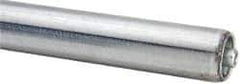 Made in USA - Replacement Conveyor Roller for 22 Inches Between Frame - 1.4 Inch Diameter, 1/4 Inch Axle, Galvanized Steel Finish, 18 Gage - Eagle Tool & Supply