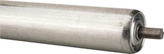 Made in USA - Replacement Conveyor Roller for 28 Inches Between Frame - 1.9 Inch Diameter, 7/16 Inch Axle, Galvanized Steel Finish, 16 Gage - Eagle Tool & Supply