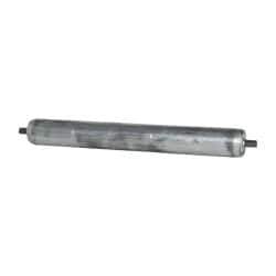 Made in USA - Replacement Conveyor Roller for 28 Inches Between Frame - 1.9 Inch Diameter, 7/16 Inch Axle, Galvanized Steel Finish, 14 Gage - Eagle Tool & Supply