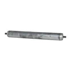 Made in USA - Replacement Conveyor Roller for 28 Inches Between Frame - 1.9 Inch Diameter, 7/16 Inch Axle, Galvanized Steel Finish, 14 Gage - Eagle Tool & Supply