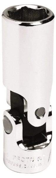Proto - 5/8", 3/8" Drive, Deep Hand Socket - 6 Points, 2-3/8" OAL, Alloy Steel, Chrome Finish - Eagle Tool & Supply