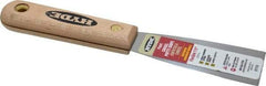 Hyde Tools - 1-1/2" Wide Steel Putty Knife - Flexible, Hardwood Handle, 7-3/4" OAL - Eagle Tool & Supply