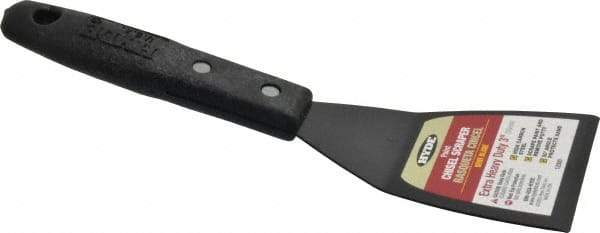 Hyde Tools - Stiff Carbon Steel Bent Chisel - 3" Blade Width, Polypropylene Handle - Eagle Tool & Supply