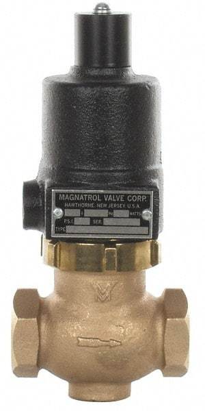 Magnatrol Valve - 1" Port, 2 Way, Bronze Solenoid Valve - Normally Open - Eagle Tool & Supply