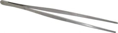 Value Collection - 10" OAL Stainless Steel Assembly Tweezers - Blunt, Serrated Points - Eagle Tool & Supply