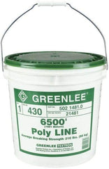 Greenlee - 5,200 Ft. Long, Polyline Rope - 240 Lb. Breaking Strength - Eagle Tool & Supply