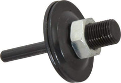 Value Collection - 1/2" Hole, Nut Lock Wheel Mandrel - 2-1/2" OAL, 3/8" Max Wheel Width, 1/4" Shank Diam - Eagle Tool & Supply