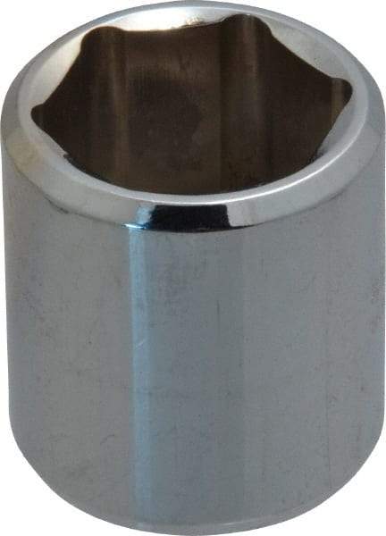 Proto - 3/8" Drive, Standard Hand Socket - 6 Points, 1-3/16" OAL, Chrome Finish - Eagle Tool & Supply