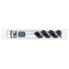3/4" Dia. - 3-7/8" OAL - Bright VC10-50° Helix - Square End SE EM - 3 FL - Eagle Tool & Supply