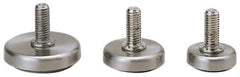 Sugatsune - 3/8-16 Bolt Thread, Stud Mount Leveling Pad & Mount - 220 Max Lb Capacity, 1-31/32" Base Diam - Eagle Tool & Supply