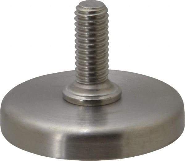 Sugatsune - 3/8-16 Bolt Thread, Stud Mount Leveling Pad & Mount - 792 Max Lb Capacity, 1-31/32" Base Diam - Eagle Tool & Supply