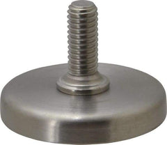 Sugatsune - 3/8-16 Bolt Thread, Stud Mount Leveling Pad & Mount - 792 Max Lb Capacity, 1-31/32" Base Diam - Eagle Tool & Supply