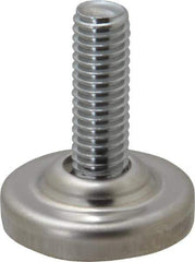 Sugatsune - 3/8-16 Bolt Thread, Stud Mount Leveling Pad & Mount - 352 Max Lb Capacity, 1-17/64" Base Diam - Eagle Tool & Supply