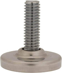 Sugatsune - 3/8-16 Bolt Thread, Stud Mount Leveling Pad & Mount - 352 Max Lb Capacity, 1-27/64" Base Diam - Eagle Tool & Supply