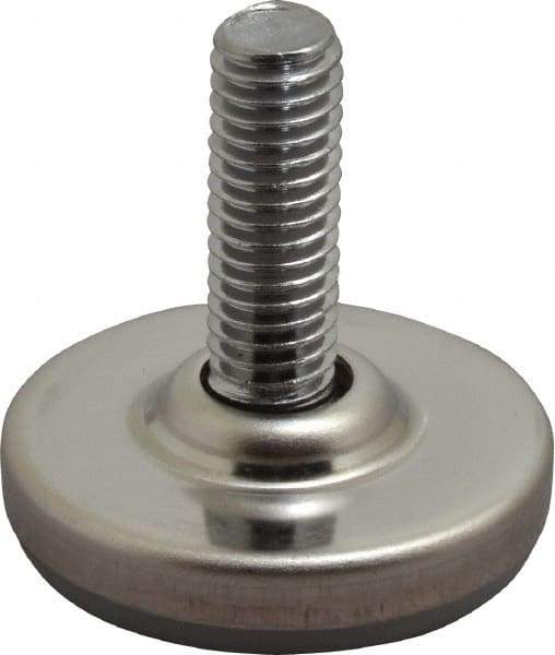 Sugatsune - 3/8-16 Bolt Thread, Stud Mount Leveling Pad & Mount - 352 Max Lb Capacity, 1-37/64" Base Diam - Eagle Tool & Supply