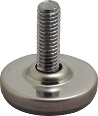 Sugatsune - 3/8-16 Bolt Thread, Stud Mount Leveling Pad & Mount - 352 Max Lb Capacity, 1-37/64" Base Diam - Eagle Tool & Supply