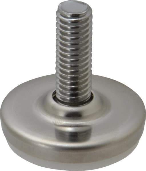 Sugatsune - 1/2-12 Bolt Thread, Stud Mount Leveling Pad & Mount - 352 Max Lb Capacity, 1-31/32" Base Diam - Eagle Tool & Supply