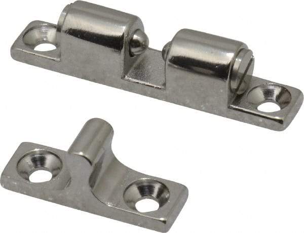 Sugatsune - 1.67" Long x 0.31" Wide x 0.54" High, Stainless Steel Tension Catch - Polished Stainless Steel Finish, 1.3(2.9) N/Lb Pull Force, 2.0(4.4) N/Lb Push Force, 7/16" Long Strike, 19/64" Wide Strike - Eagle Tool & Supply