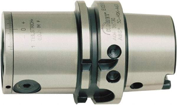 Komet - HSK100A Taper, ABS63mm Inside Hole Diam, 3.1496" Projection, Drill Adapter - Taper Shank, Through Coolant - Exact Industrial Supply