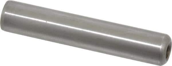 Gibraltar - 3/8" Diam x 2" Pin Length C-1215 Case Hardened Steel Pull Out Dowel Pin - 1 Beveled & 1 Threaded End - Eagle Tool & Supply