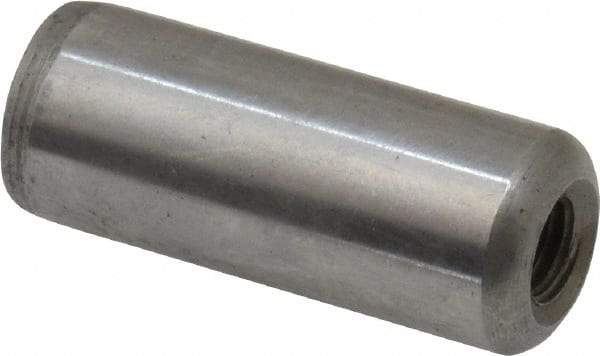 Gibraltar - 1/2" Diam x 1-1/4" Pin Length C-1215 Case Hardened Steel Pull Out Dowel Pin - 1 Beveled & 1 Threaded End - Eagle Tool & Supply