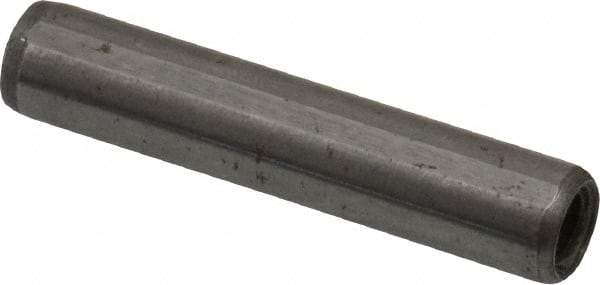 Gibraltar - 1/4" Diam x 1-1/4" Pin Length C-1215 Case Hardened Steel Pull Out Dowel Pin - 1 Beveled & 1 Threaded End - Eagle Tool & Supply