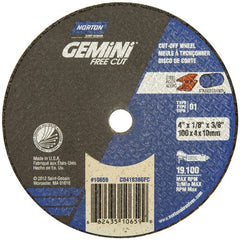 4″ × 1/8″ × 3/8″ Gemini Small Diameter Cut-Off Wheel Aluminum Oxide - Eagle Tool & Supply
