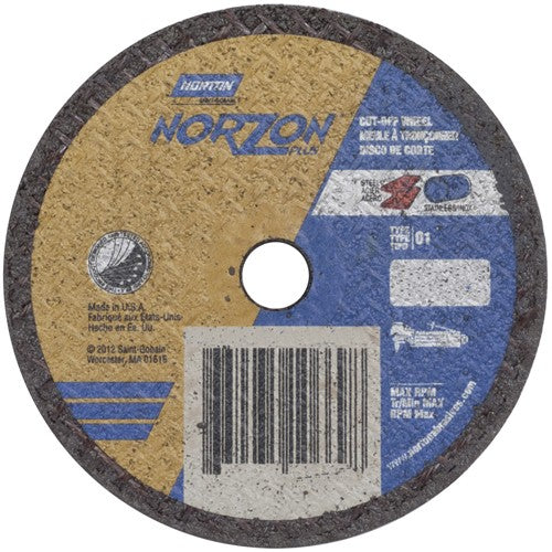 3″ × 0.035″ × 3/8″ NorZon Plus Small Diameter Cut-Off Wheel Type 01 Straight Aluminum Oxide - Eagle Tool & Supply