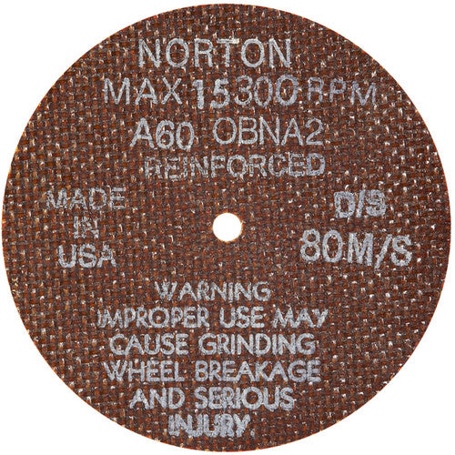 4″ × 0.035″ × 1/4″ Small Diameter Cut-Off Wheel Type 01 Straight 60 Grit Aluminum Oxide - Eagle Tool & Supply