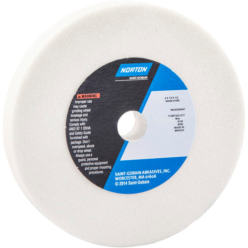 4″ × 1/2″ × 1/2″ 38A Toolroom Wheel Type 01 Straight 60 Grit Aluminum Oxide - Eagle Tool & Supply