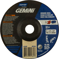 6 × 1/8 × 7/8″ Gemini Long Life Grinding Wheel A 24 T Type 27 - Eagle Tool & Supply