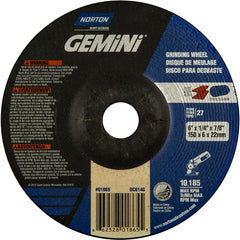 6 × 1/4 × 7/8″ Gemini Grinding Wheel A 24 S Type 27 - Eagle Tool & Supply