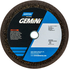 ‎6″ / 4-3/4″ × 2″ × 5/8″-11-Gemini Snagging Wheel Type 11-Flaring Cup 16 Grit Aluminum Oxide - Eagle Tool & Supply
