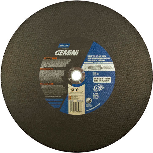 14″ × 1/8″ × 1″ Ductile HD High Speed Cut-Off Wheel Type 01 Straight 24 Grit - Eagle Tool & Supply
