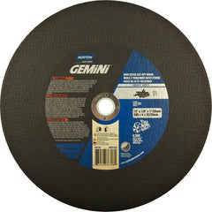 12″ × 1/8″ × 1″ Metal HD High Speed Cut-Off Wheel Type 01 Straight 24 Grit Aluminum Oxide - Eagle Tool & Supply