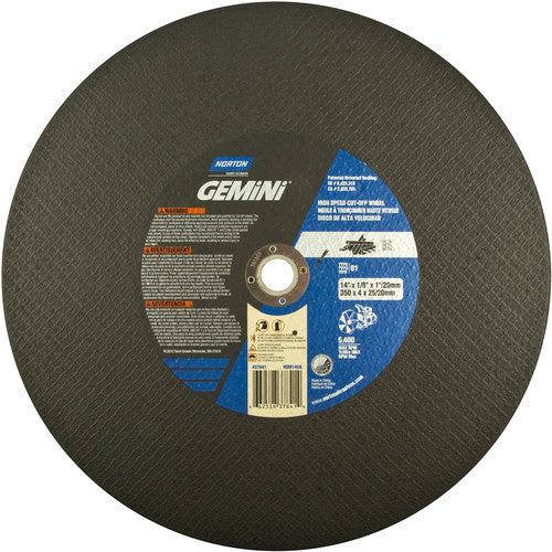 14″ × 1/8″ × 1″ Ductile High Speed Cut-Off Wheel Type 01 Straight Aluminum Oxide - Eagle Tool & Supply
