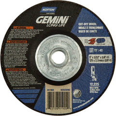 ‎5″ × 3/32″ × 5/8″-11 Gemini Non-Woven Depressed Center Wheel Type 27 24 Grit - Eagle Tool & Supply