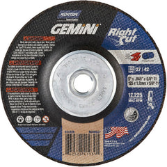 ‎5″ × 0.045″ × 5/8″-11 Gemini Non-Woven Depressed Center Wheel Type 27 24 Grit - Eagle Tool & Supply
