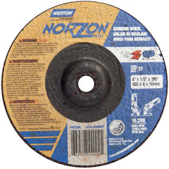 4″ × 1/8″ × 3/8″ NorZon Plus Non-Woven Depressed Center Wheel Type 27 - Eagle Tool & Supply