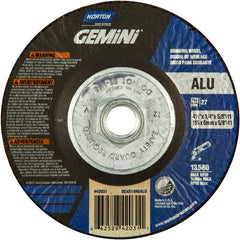 ‎4-1/2″ × 1/4″ × 5/8″ Gemini Non-Woven Depressed Center Wheel Type 27 - Eagle Tool & Supply
