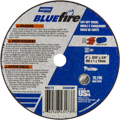 4 x .035 × 3/8″ BlueFire Small Diameter Cut-Off Wheel >3″ ZA 46 X Type 01/41 - Eagle Tool & Supply