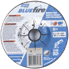 4″ × 1/4″ × 5/8″ BlueFire Non-Woven Depressed Center Wheel Type 27 Zirconia Alumina / Aluminum Oxide - Eagle Tool & Supply