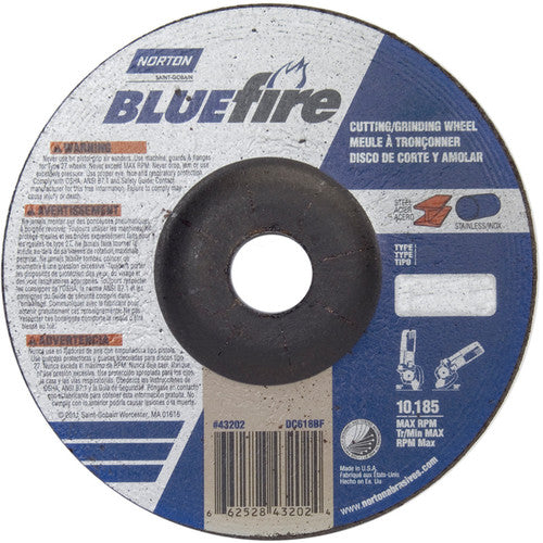6 × 1/8 × 7/8″ BlueFire Grinding Wheel ZA 30 U Type 27 - Eagle Tool & Supply